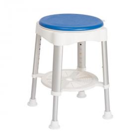 TABOURET DE DOUCHE REGLABLE EN HAUTEUR ET ASSISE PIVOTANTE 