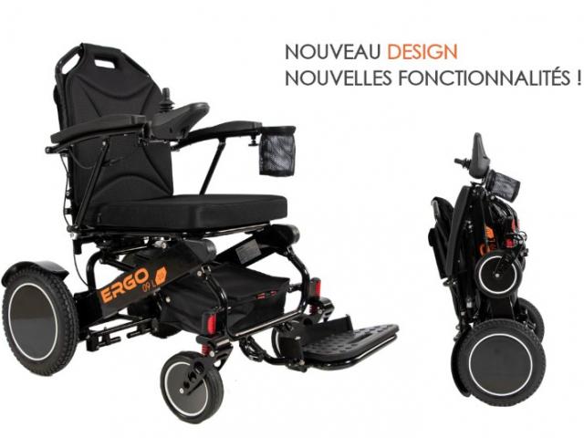 Ergo-09L 2.0 : Fauteuil roulant électrique pliable 