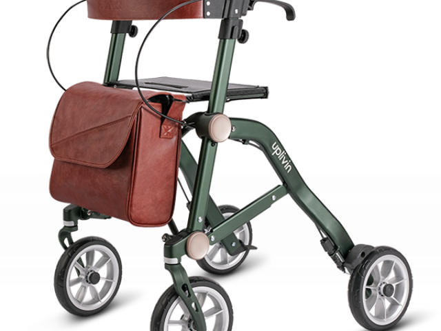 ROLLATOR COMPACT DE MARQUE MOBIO, 4 ROUES 